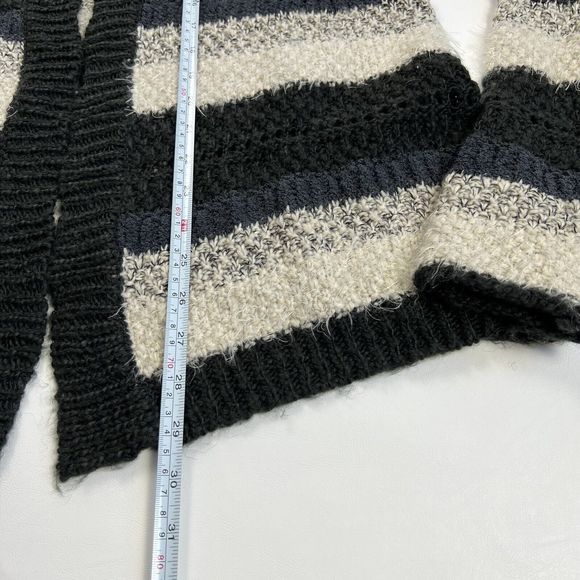 HOUSE of HARLOW 1960 Striped Cardigan Mixed Stitch Wool Sweater Women's One Size - Picture 5 of 9